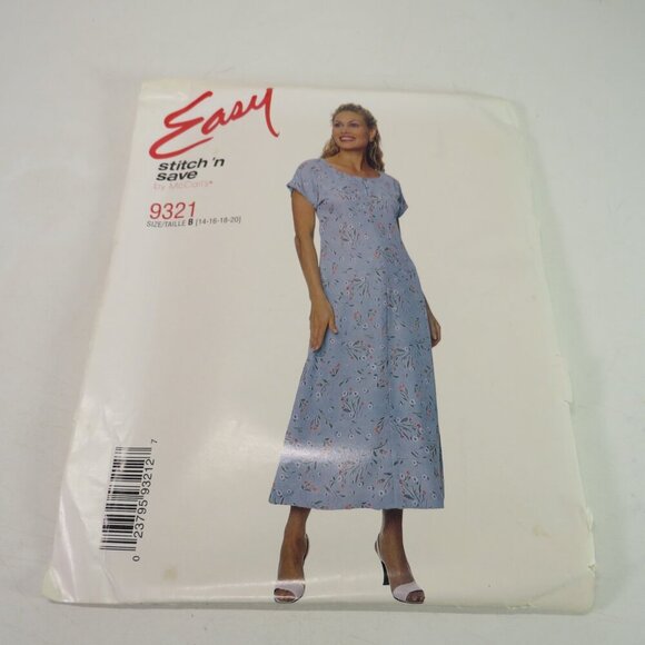 McCall's 9321 sewing pattern UNCUT EASY dress - Picture 2 of 7